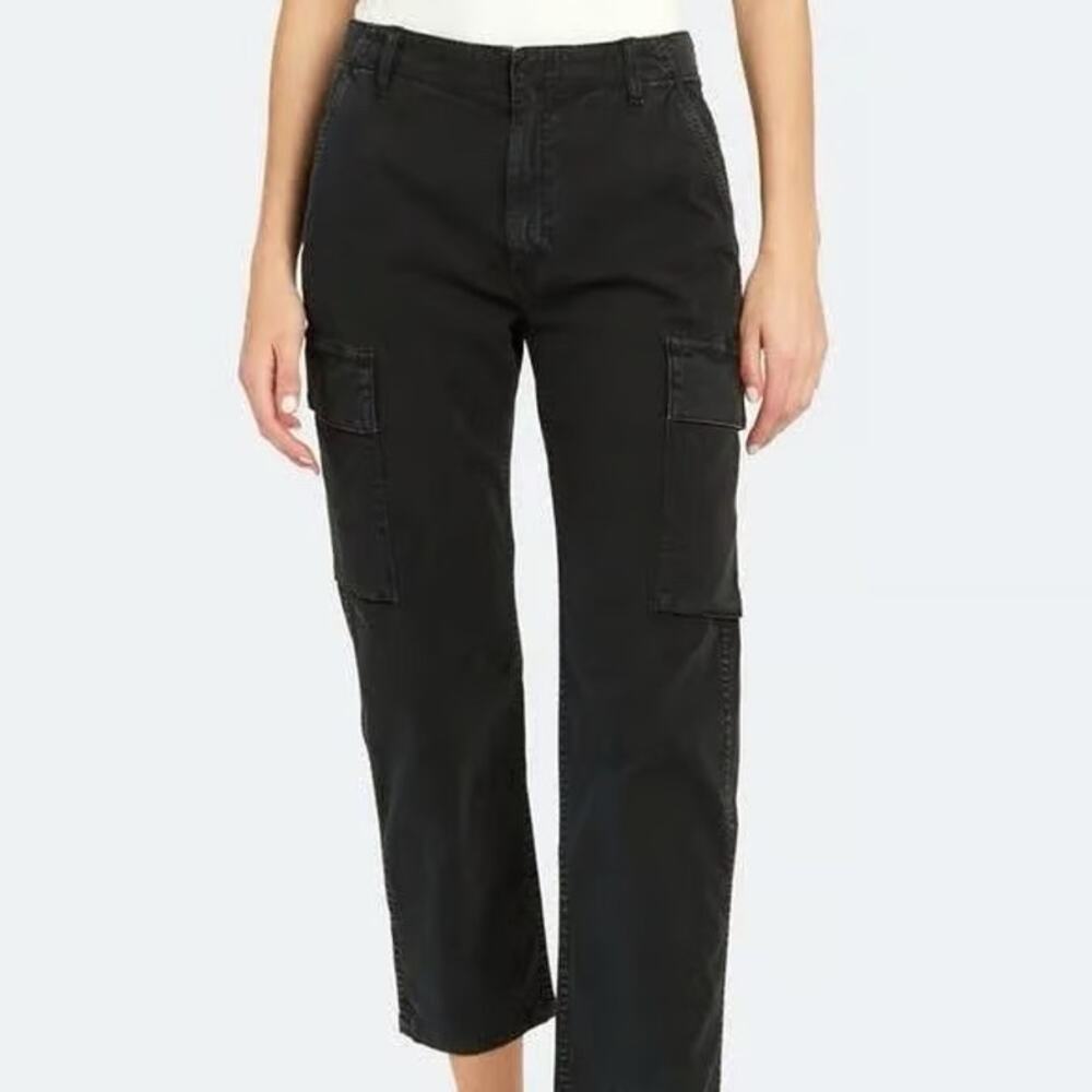 Citizens of Humanity Cotton Twill Gaia Cargo Pants Black Women's Size 25